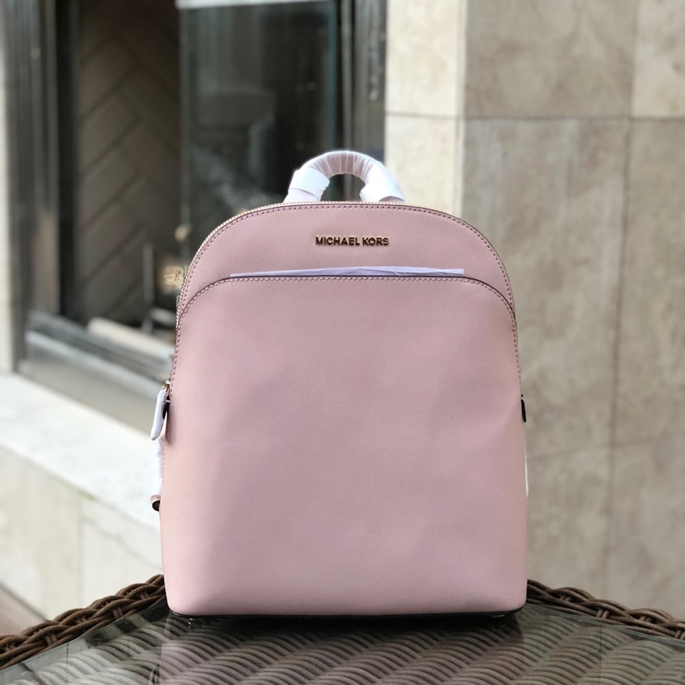 NWT Michael Kors large Emmy leather backpack pink - Picture 1 of 7